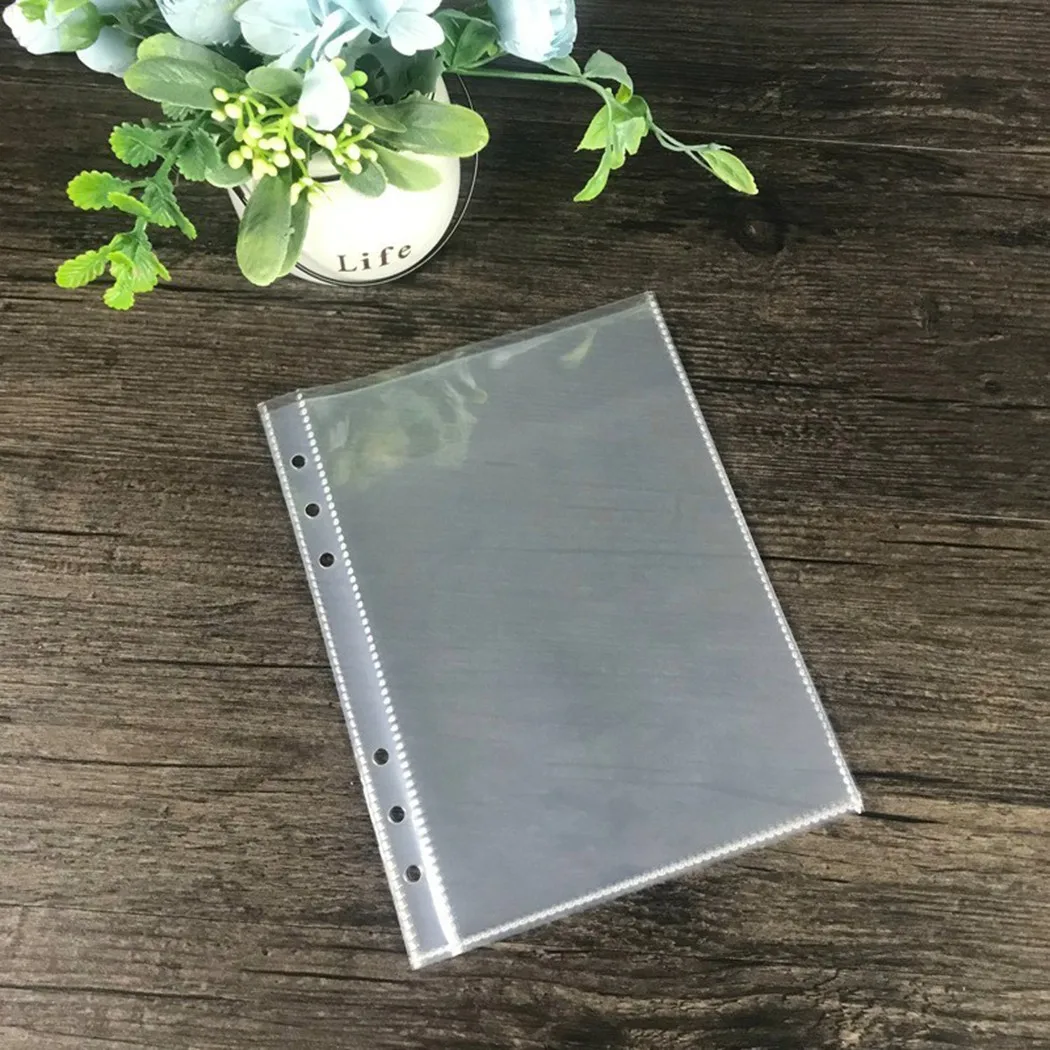 10Pcs A5 Photo Album Binder Transparent Photo Storage Bag Album Inner Page Binder Sleeves Photo Album Binder Refill Photocard