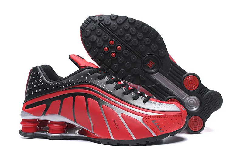 Мужские кроссовки, новинка, дизайнерские мужские кроссовки Shox R4, роскошные кроссовки NZ, тройные черные белые уличные спортивные кроссовки