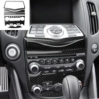 for nissan 370z z34 2009 2020 carbon navigation control sticker radio console system panel cover button trim set car accessories