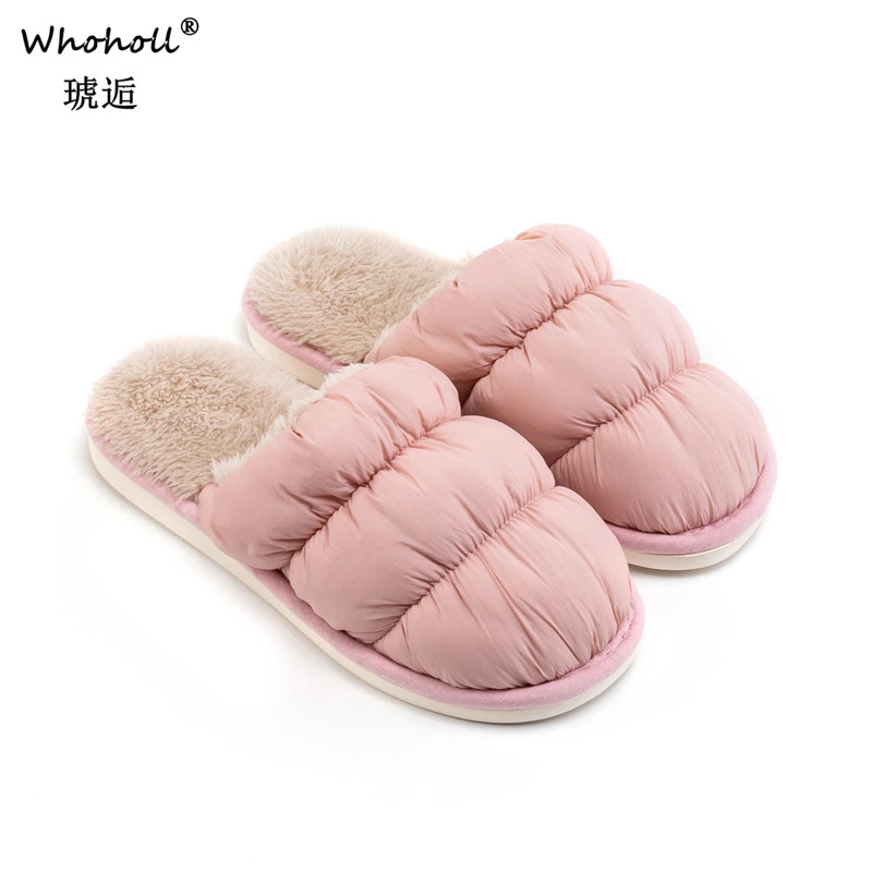 

Winter Warm Slippers Men Suede Gingham Short Plush Indoor Shoes For Male Non Slip Velvet Waterproof Fur Home Men Slippers