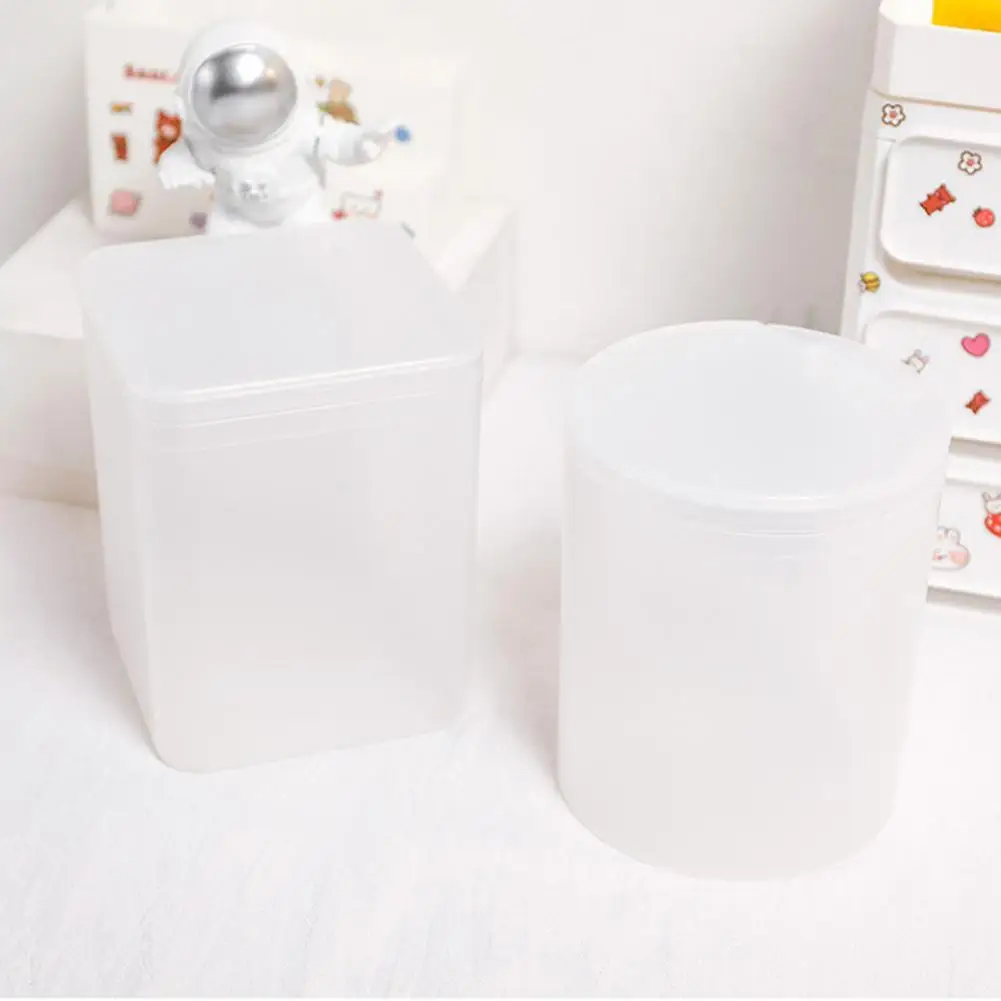 

Office School Stationery Desktop Round/Square Transparent Pen Holder Storage Box