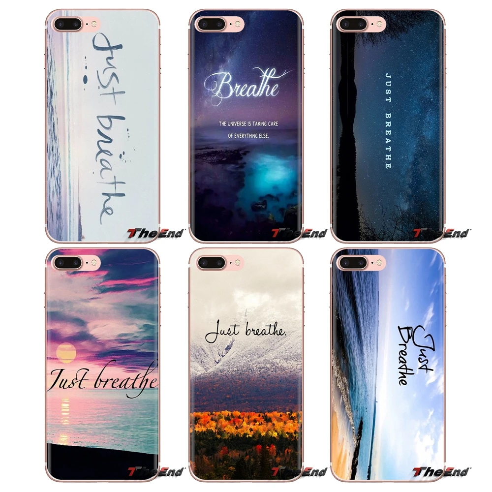Чехол из ТПУ с Just Breathe все это понравится изо всех сил для huawei G7 G8 P7 P8 P9 Lite Honor 4C 5X 5C 6X