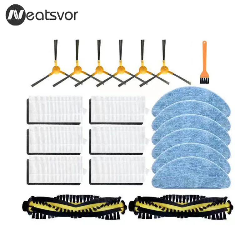 

Neatsvor X500 X600 Robot Vacuum Cleaner Main Brush Side Brush HEPA Filter Mop Cloths Replacement Accessories Parts