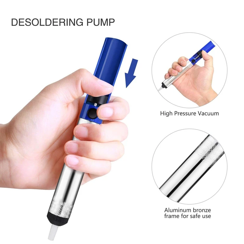 Desoldering Wick &amp Pump 3 Pcs Solder Sucker 2 Wick(2.5Mm Width 1.5M Length) Remover Kit For D | Инструменты