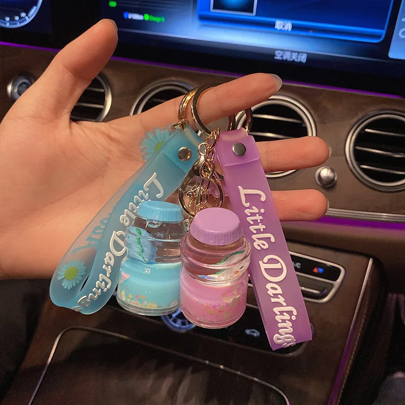 Креативный акриловый бутылка брелок для напитков маленькая кукла-динозавр