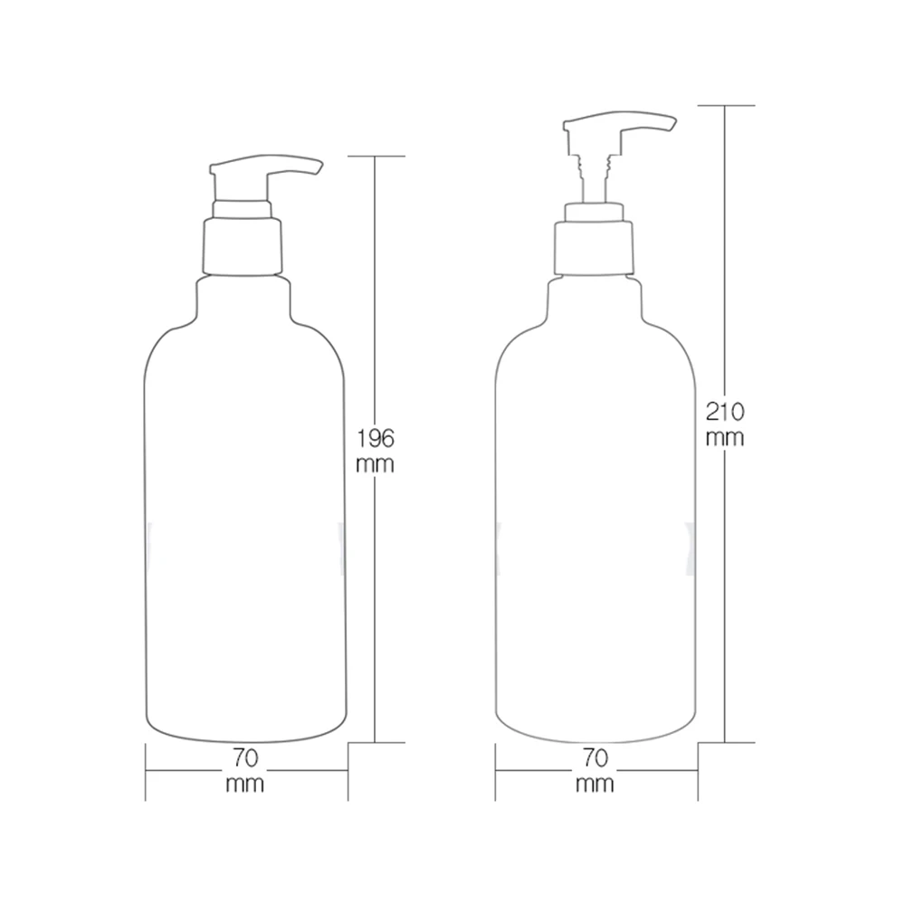 10 шт. пустые бутылки шампуня Пластик дозатор Фольга шеи синий для лосьона винта