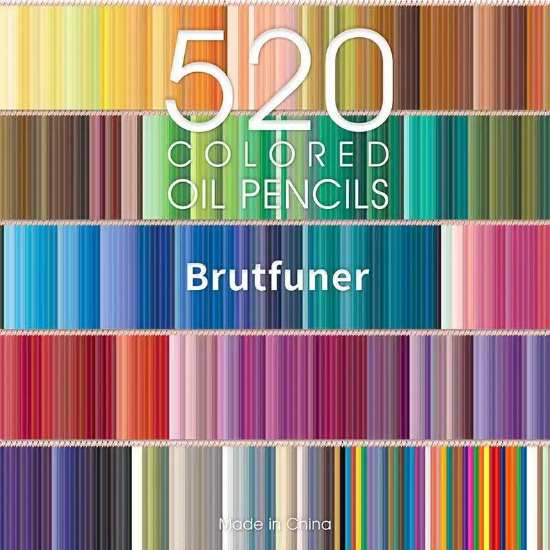 Профессиональные Масляные карандаши Brutfuner 260/520 цветов Набор цветных ed карандашей