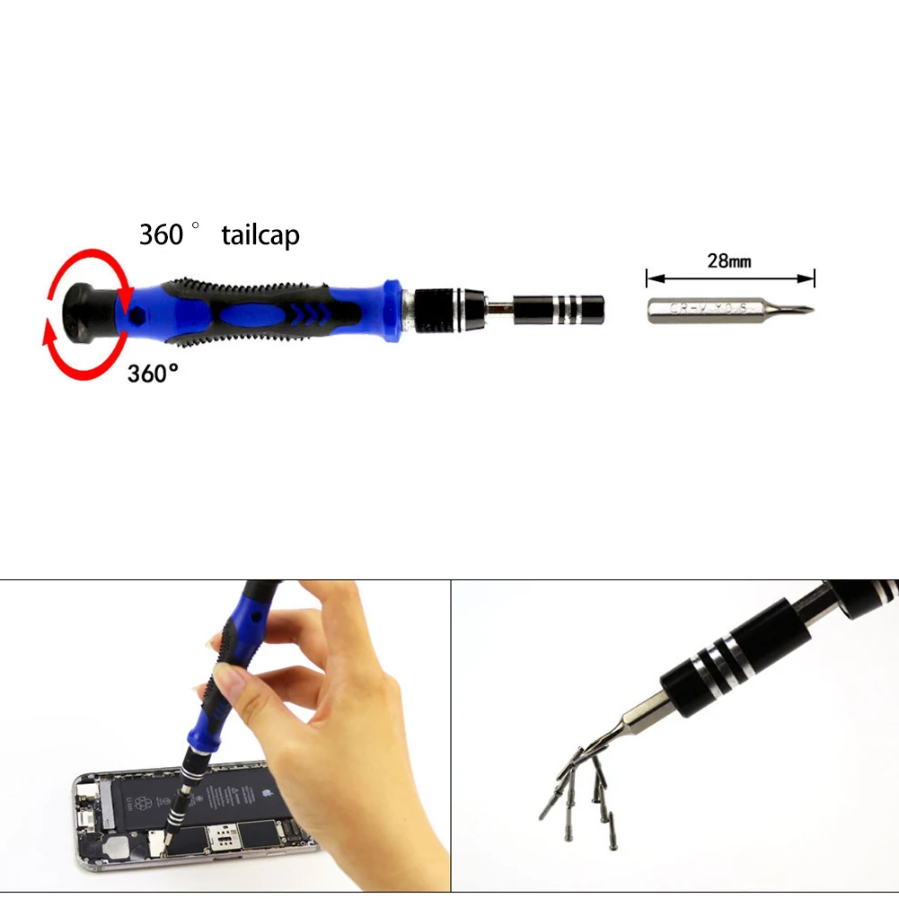 

Magnetic Screwdriver Set Repair Kit Precision Screwdriver Bits Tool with Bag Computer Electronic Watch Maintenance Kit