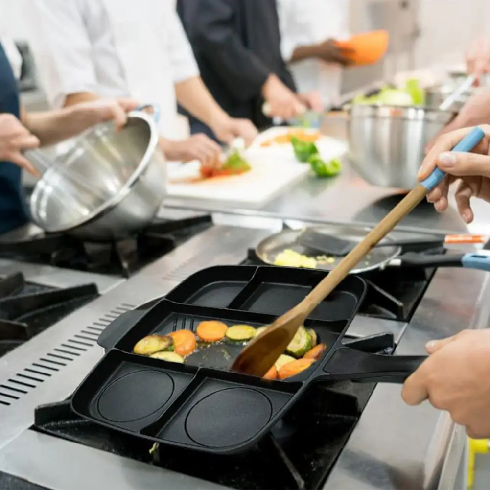 

Non-stick Frying Pan 5 In 1 Divided Baking Pan Kitchen Frying Pan Home Cooking Tools For All-in-one Cooked Breakfast Pan Frying