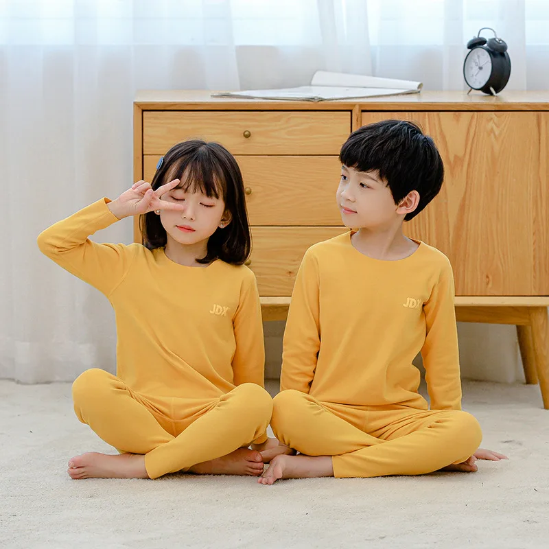 Одежда для сна мальчиков нижнее белье без следов осенне зимние пижамные комплекты детские пижамы Детская