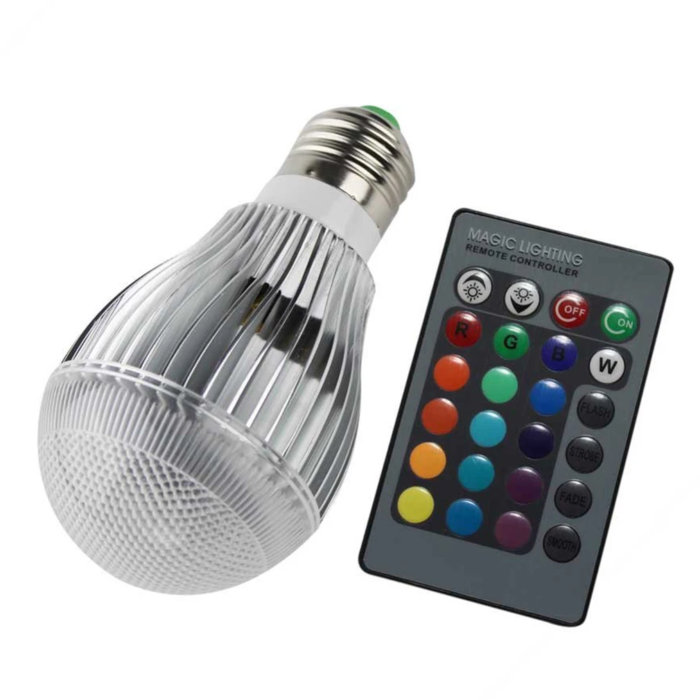 

E27 Silver Metal Bead Mask RGB New Tredndy Bulb Light 9W QPD20 AC85V-265V