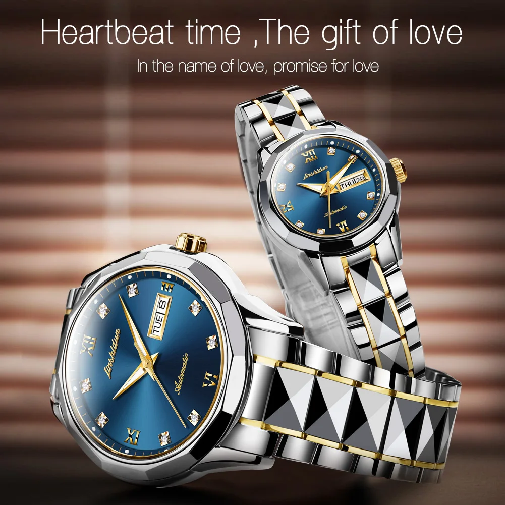 

JSDUN Luxury women watch Sapphire Automatic Mechanical Japan movement Wristwatch Tungsten steel waterproof watches women