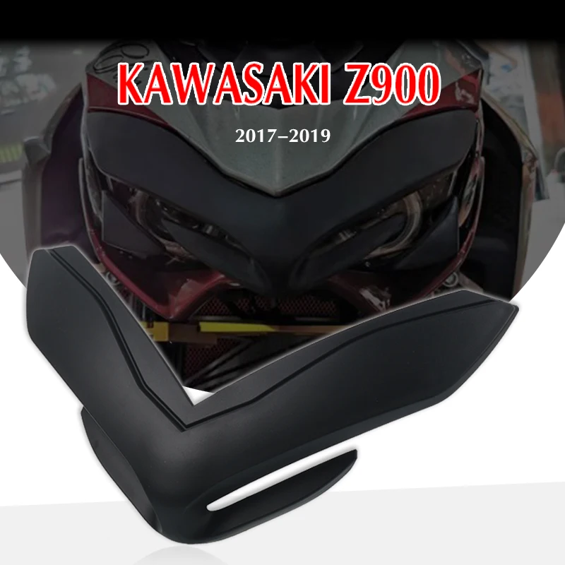

For Kawasaki Z900 Z 900 2017-2019 Motorcycle Front Fender Fairing Aerodynamic Winglets Beak Nose Cone Extension Cover Extender