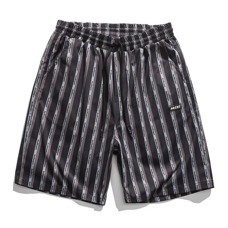 

Summer Casual Shorts For Mens Short Five-point Pants Stripes Letter Printed Loose Sports Pants Harajuku Straight Pants Students