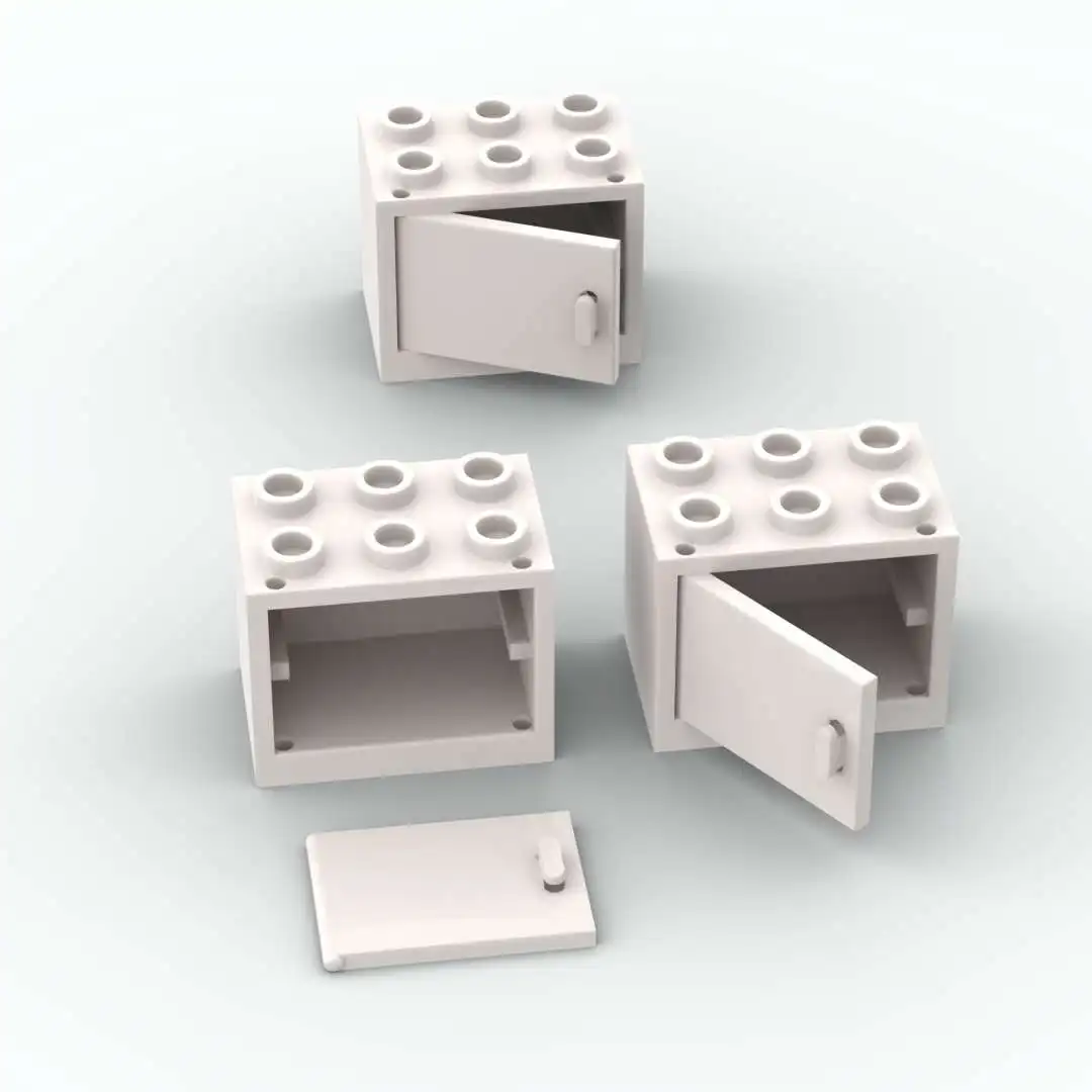 

30 комплектов Moc, детали для кирпича 4532, контейнер для шкафа 2x3x2 и 4533, шкаф 2x3x2, дверь для украшения дома, игрушки «сделай сам», подарок