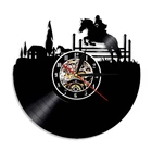 Настенные часы с виниловой пластиной Eventing для конного спорта, лошадей, лазерной резки