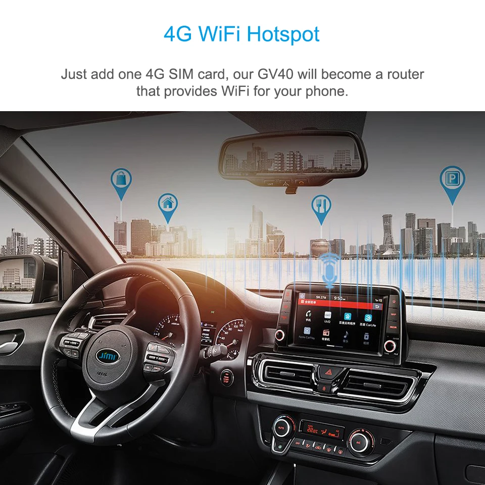 4G gps tracker car GV40 WIFI Hotspot Driving Behavior Waterproof LTE Locator With Oil Cut-Off Vibration ACC Alarm SOS by APP PC |