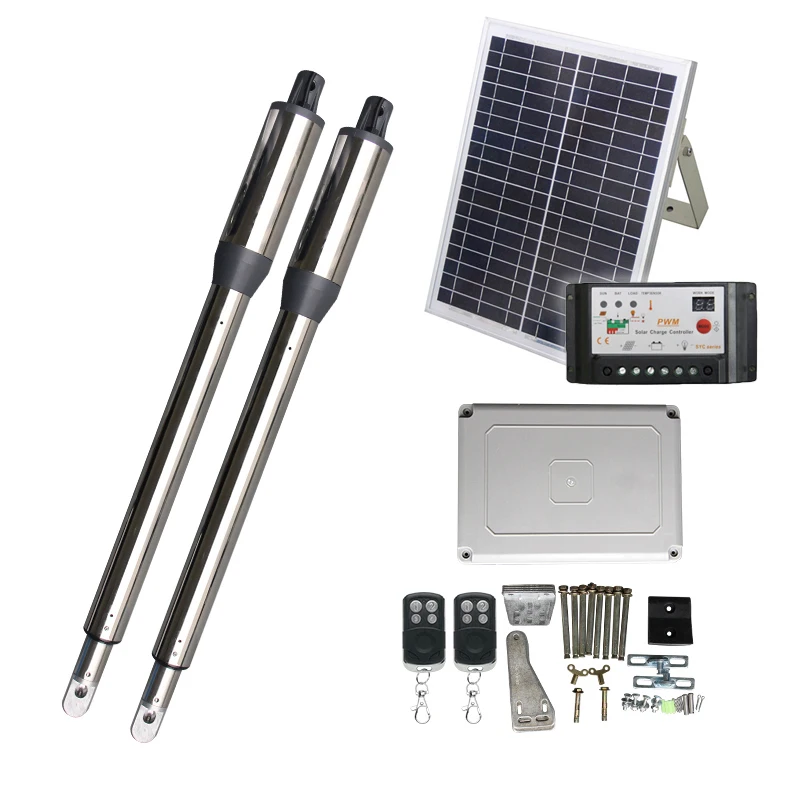 Автоматический привод для открывания распашных ворот на солнечной энергии 300 кг