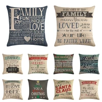 new arrow text series linen cushion cover 45x45cm pillow case for sofa car chair gift cojines