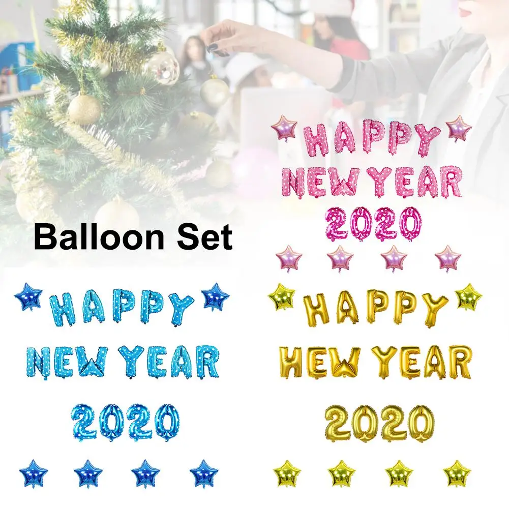 

16inch Happy New Year 2020 Balloons Alphanumeric Combination New Year's Party Gifts