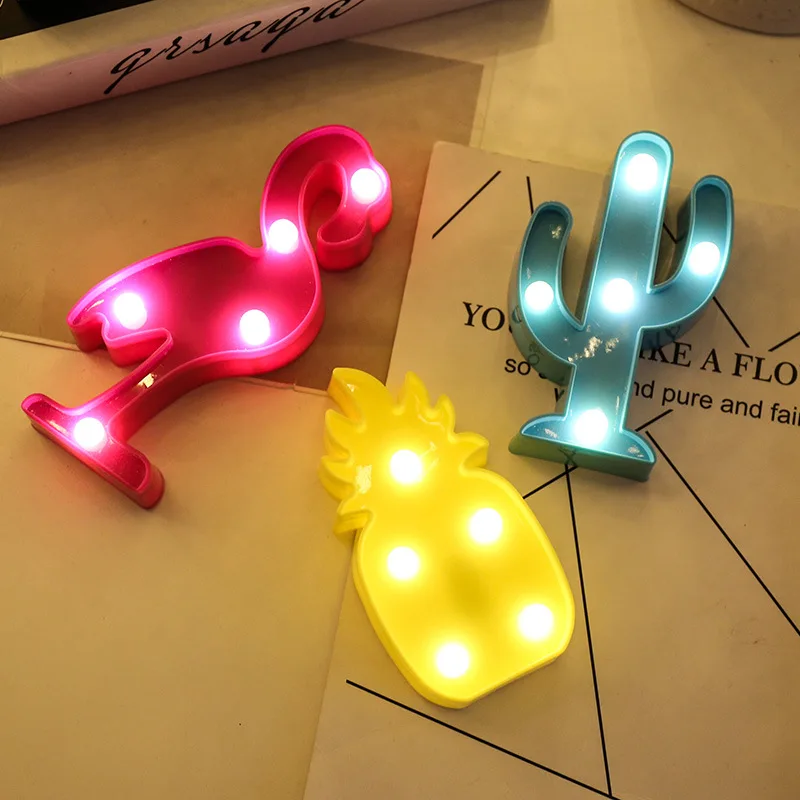 Рождественское украшение для дома мини Фламинго ананас Navidad ночной Светильник