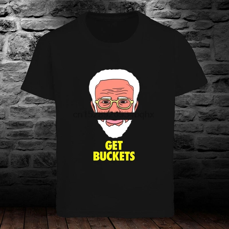 Get Buckets Uncle Drew Kyrie Irvin Basketball Mens Black T-shirt S to 3XL |