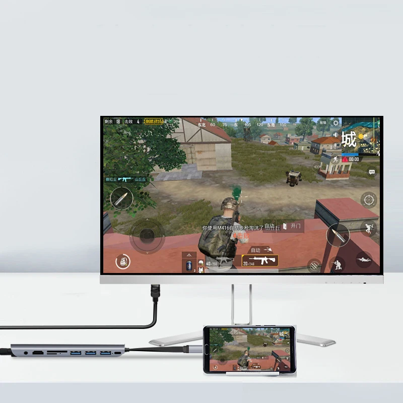 Baolyda HDMI VGA адаптер 9в1 usb type C к HDMI 4K для samsung Dex станция для Galaxy S10/S9/S8 Note 9/8 USB C док-станция для MacBook