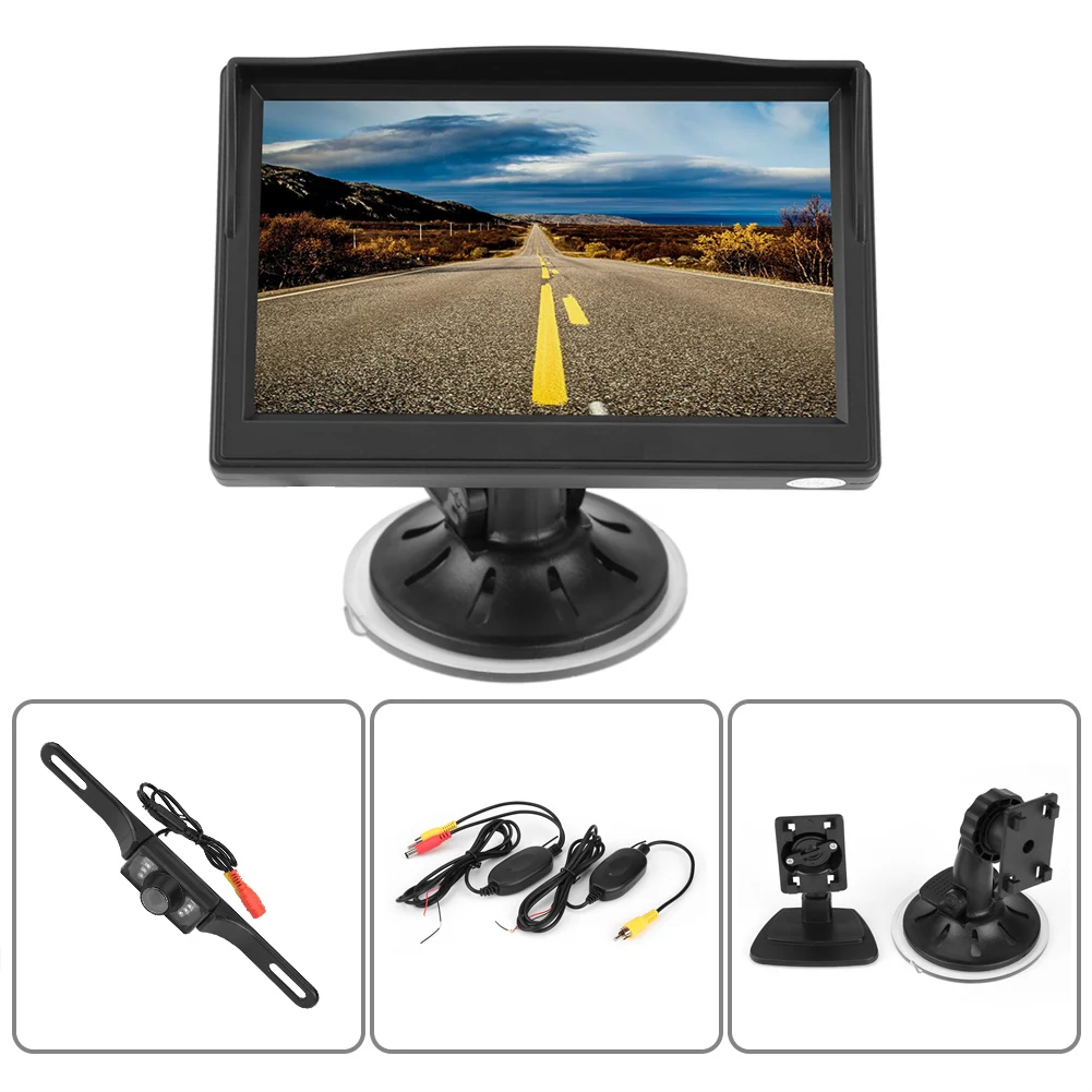 

5" Inch TFT LCD Monitor Car Wireless Reversing Backup Camera Rear View System Kit Available for VCD / DVD / GPS / camera
