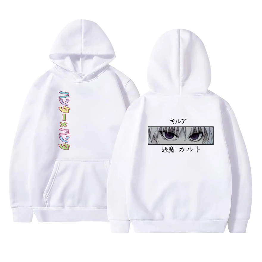 

Unisex Hoodies Hunter X Hunter Women Pullovers Hoodies Sweatshirts Killua Zoldyck Devil Eye Print Anime Hoody Streetwear Tops