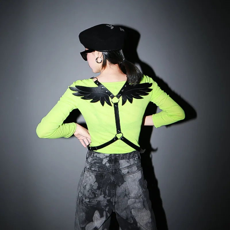 

2021 New Fashion Metal Buckle PU Leather Waistband Women Casual Angel Wings Girdle Female High Quality Belt Tide