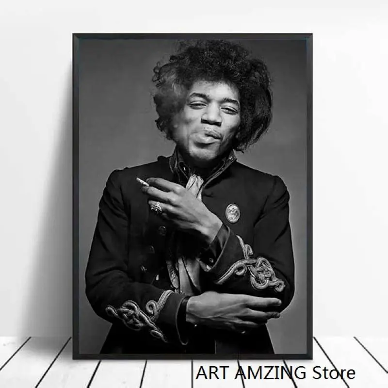 Постер Jimi Hendrix печать известной певицы легенды рок музыки ВИНТАЖНАЯ фотография