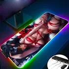 Коврик для клавиатуры XGZ с сексуальной девушкой, Rgb, 4 порта, большой коврик для мыши, геймерский коврик для мыши с аниме девушкой, милый сексуальный милый Настольный игровой аксессуар