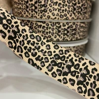 leopard print animal grosgrain ribbon cartoon printed pattern wholesale new party decoration diy hairbow 25mm 40mm 50yards