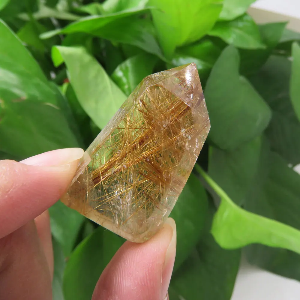 Новинка! 3 шт. оптовая продажа AAAA натуральный золотистый рустиловый кварц rutilaed Hair