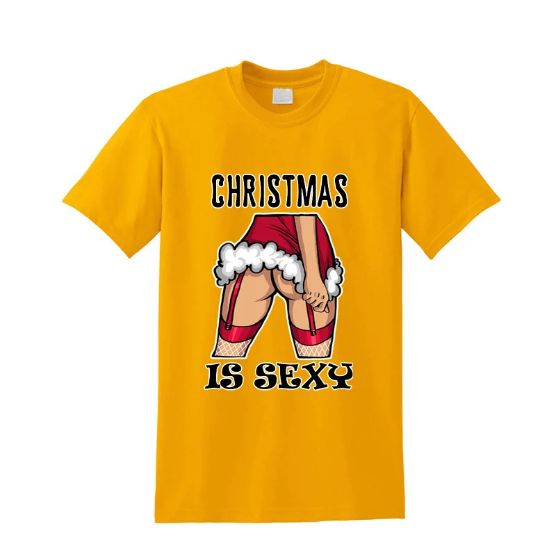 

2021 Summer New Christmas Sexy Christmas Butt Shirt Christmas Men's Casual Harajuku Oversized T-shirt