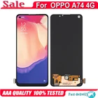Оригинальный AMOLED дисплей 6,43 дюйма для OPPO A74 4G, ЖК-дисплей кодирующий преобразователь сенсорного экрана в сборе CHP2219, запасные части