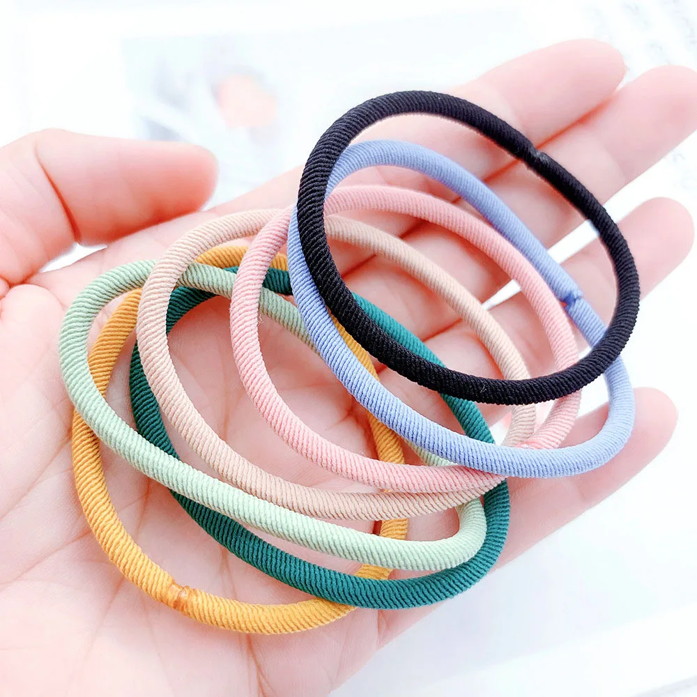 Заколка для волос яркого цвета модная эластичная резинка повязка милый двойной