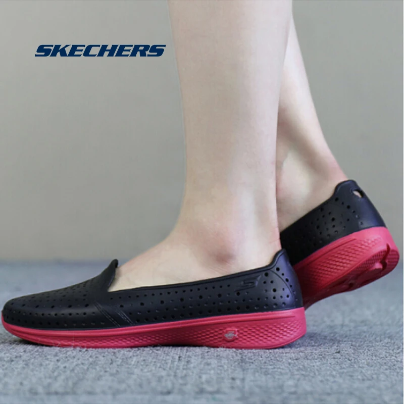 Женские туфли на плоской подошве Skechers Повседневная дышащая обувь высокого