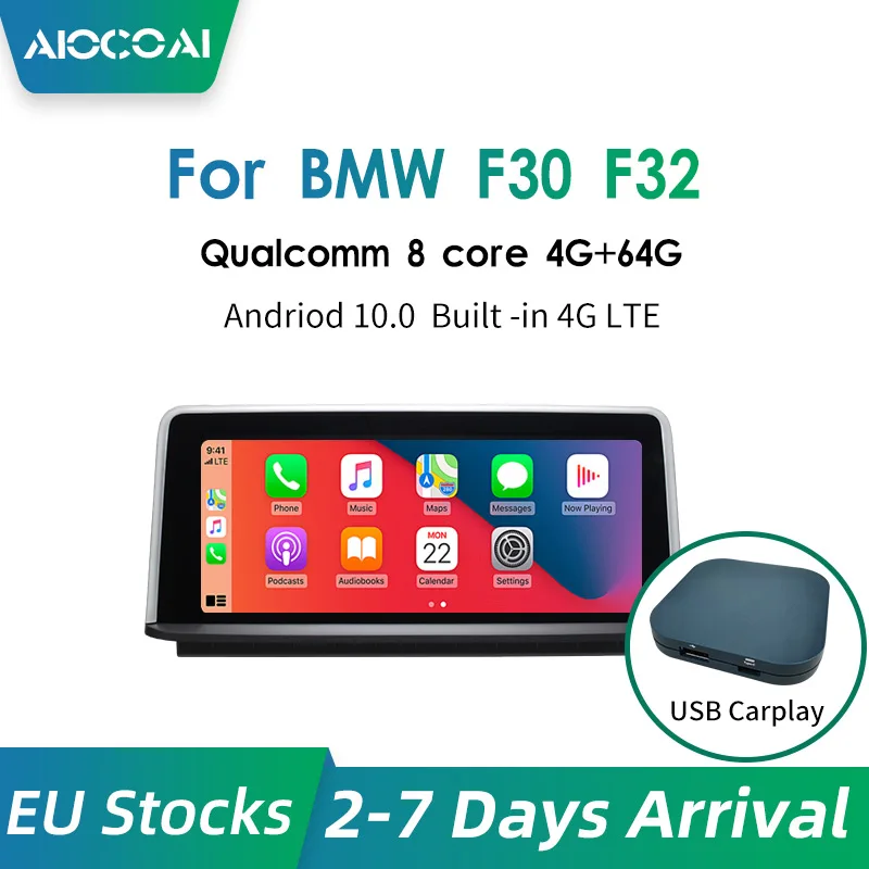 Автомобильный мультимедийный плеер с USB Carplay Android 10 0 GPS навигация для BMW Series 3 4 F30 F31