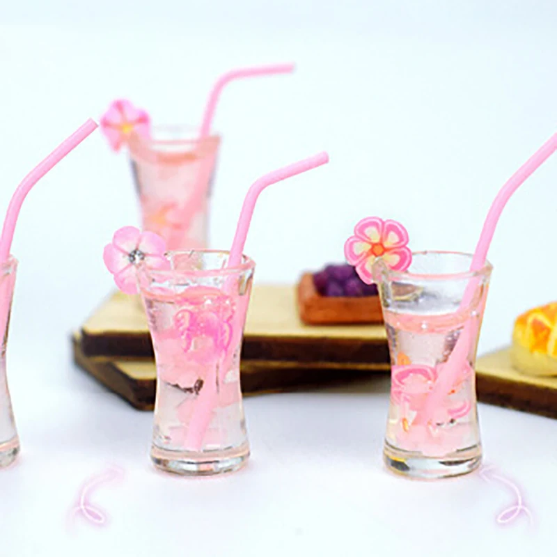 Миниатюрный Кукольный домик сделай сам сливы вишневые цветы пузырьковый Кубок