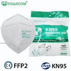 POWECOM KN95 маски для взрослых FFP2 пыле 4 слоя фильтрации маска для лица личной защиты домашней заботы о здоровье, дышащие сандалии с открытым носком и маска для лица