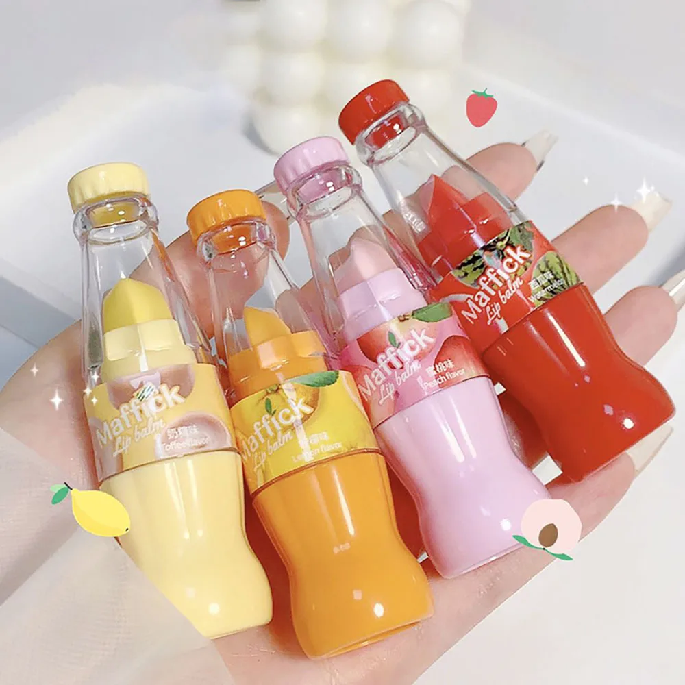 

Soda Bottle Lip Balm Moisturizing Vitamins Lip Care Nourish Brightening Moisturizing Primer Lipstick Fade Lips Wrinkle Lipstick