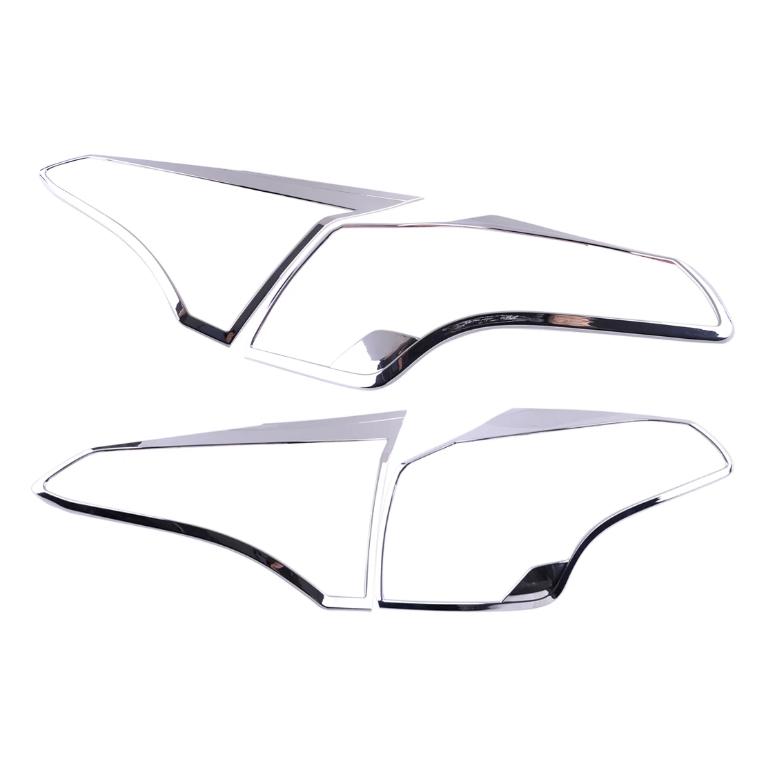 

beler 4Pcs Tail Light Cover Rear Lamp Trim Frame Fit For Toyota RAV4 2016 2017 Silver ABS