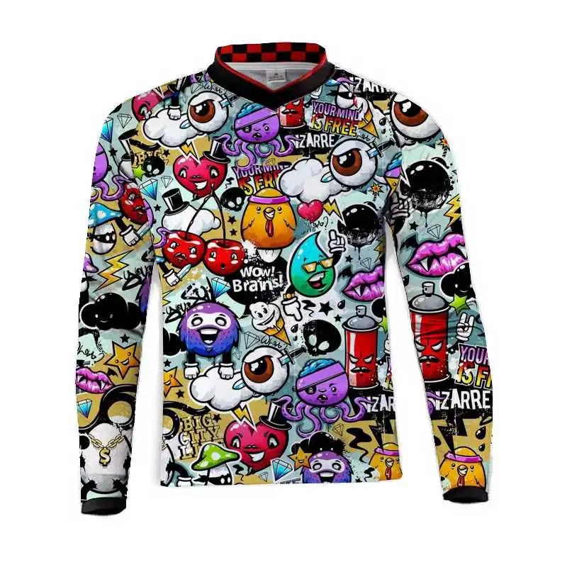 Футболка DH moto с длинным рукавом рубашка для езды на горном велосипеде форма 2019 |