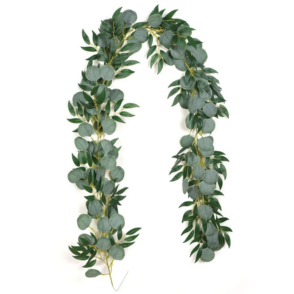 Искусственная ива листья гирлянды зеленые ивовые лозы ветки Струны для