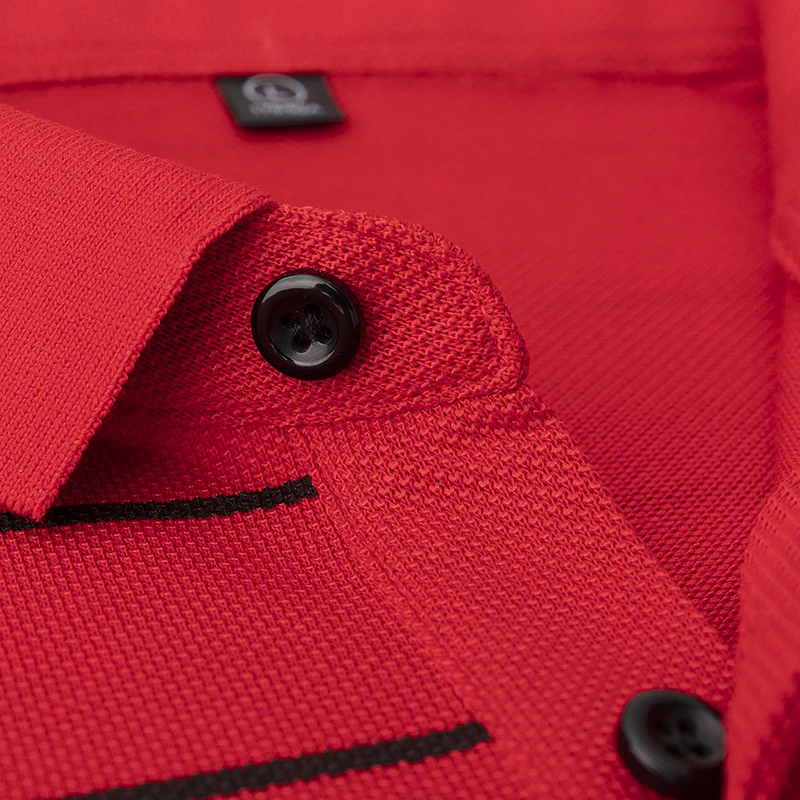 Высокое качество 3D вышивка поло рубашка для мужчин 100% хлопок в полоску 2019 Новое