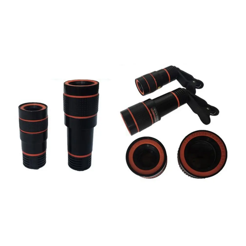HD 8x12x оптический зум Камера телескоп объектив с зажимом для iPhone/телефона