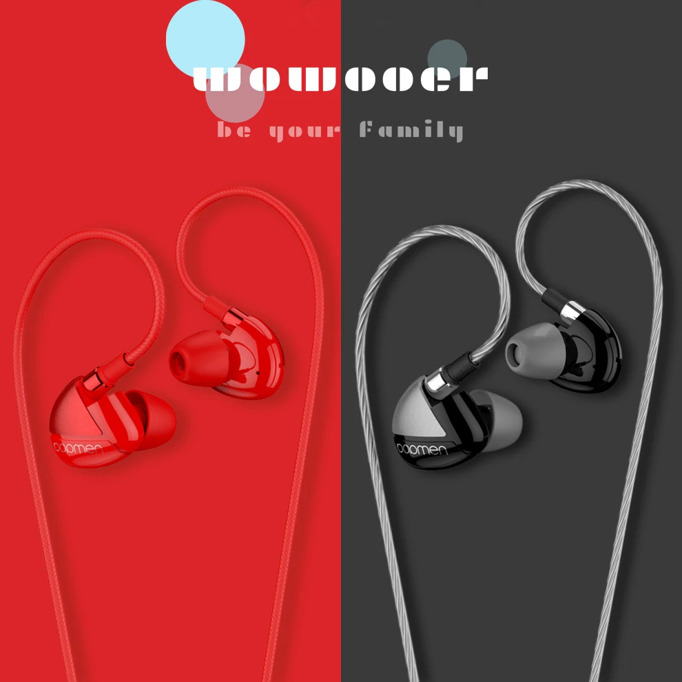 Спортивные наушники с чистым басом проводные вкладыши шумоизоляция музыкальные