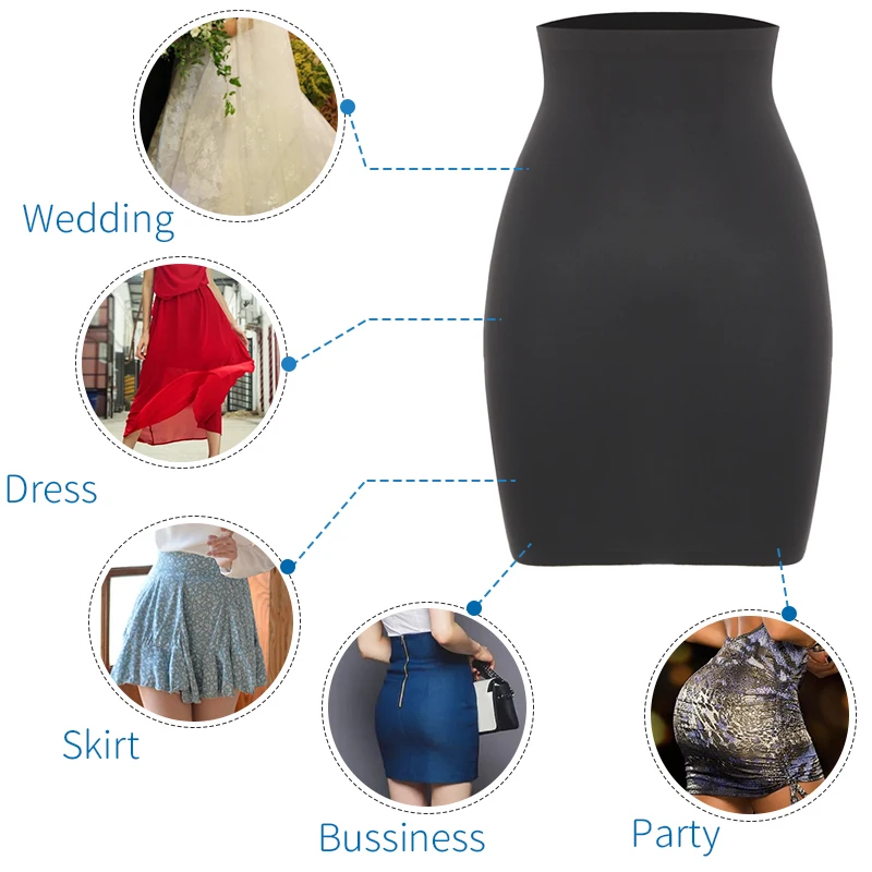 Половина скольжения высокой талии животик с поддержкой женщины бесшовный