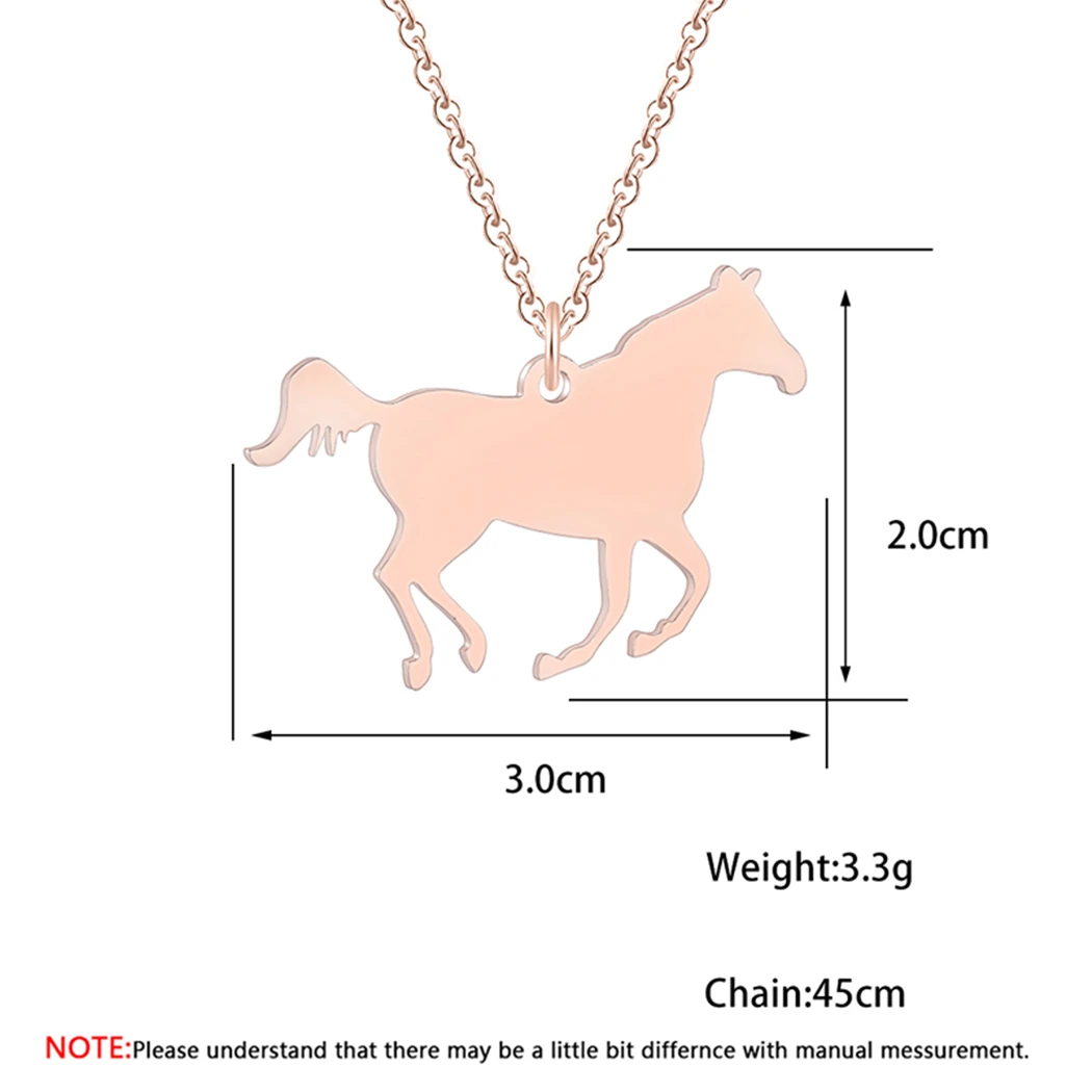 Kinitial ожерелье с лошадью из нержавеющей стали модное мультфильма ювелирные